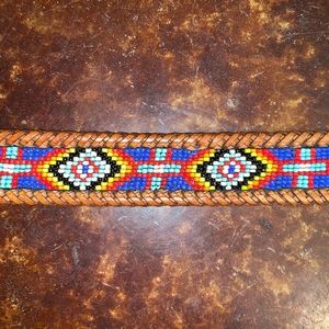 L.L bean beaded belt Size 30